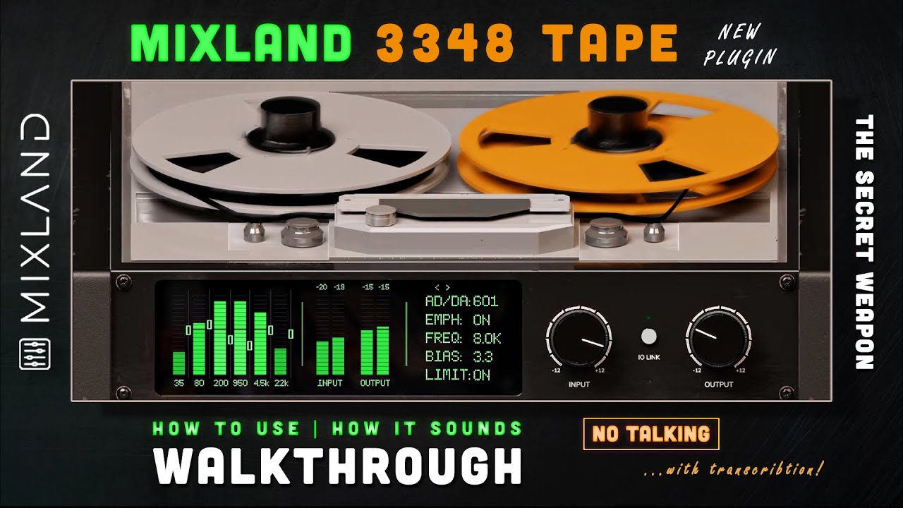 Mixland 3348 Tape Machine || How to use - How it sounds - No-Talking-Walkthrough with transcribtion