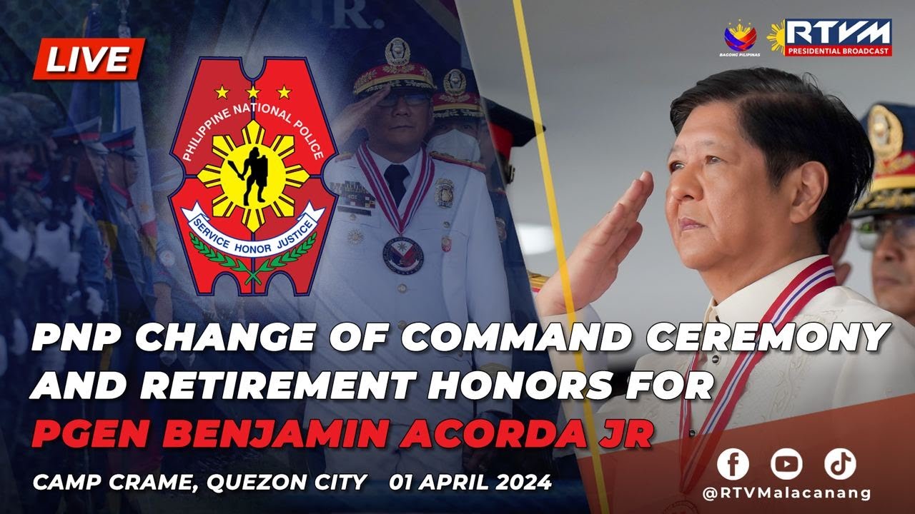 Philippine National Police Retirement Honors for Police General Benjamin Acorda Jr. 4/01/2024
