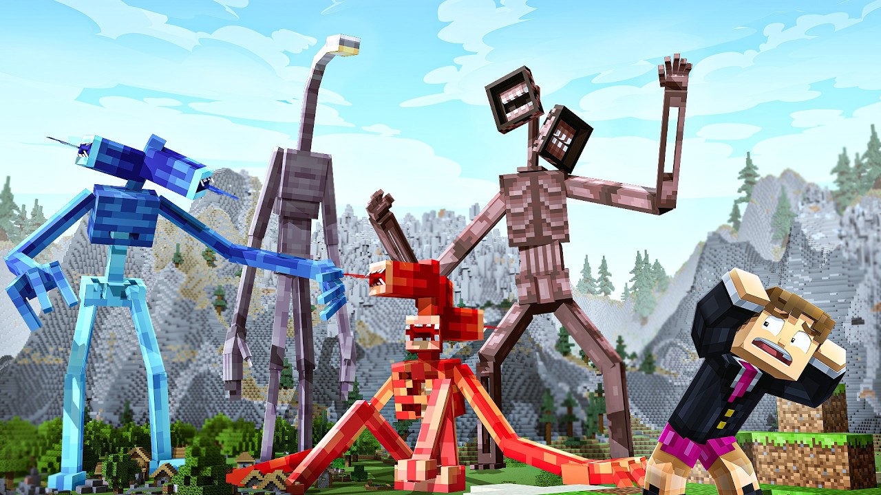 LOKI ESTÁ PRESO COM VÁRIANTES de SIREN HEAD no MINECRAFT!