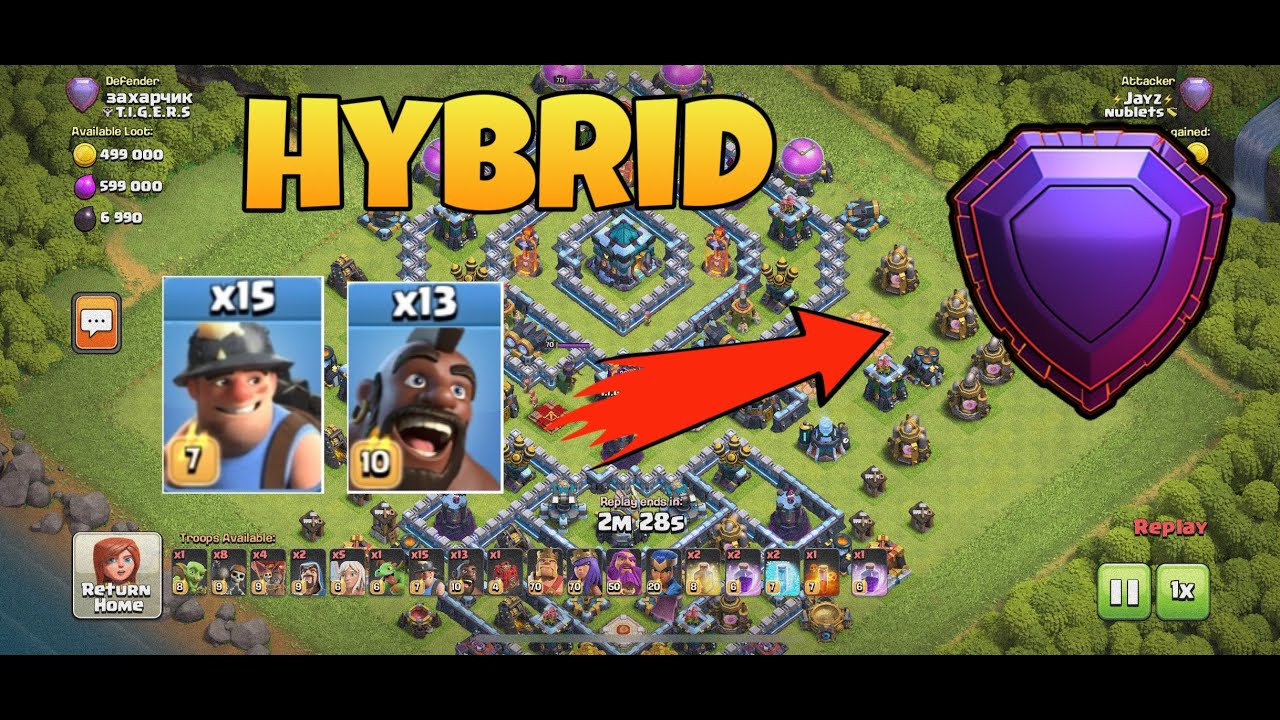 [Legend League] Hybrid attacks with hogs & miners | BEST TH13 STRATEGY