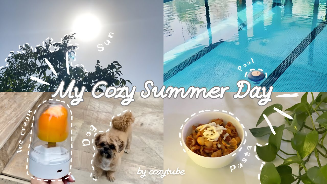 Aesthetic Summer Day Vlog 🌞🍝 | Swimming, Studying & Cozy Moments
