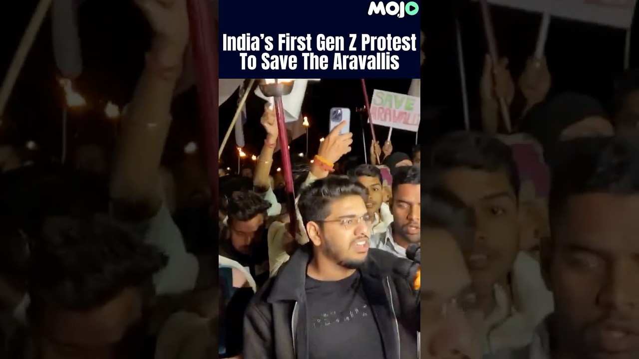 #Watch India's First Gen Z Protest In A Bid To Save The Aravalli Range #rajasthan #aravali #genz