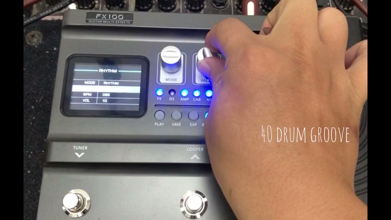 Demo Flamma FX-100 sound: Clean, Chorus, Lead, Metal, Overdrive, Acoustic sim...(NO TALKING)