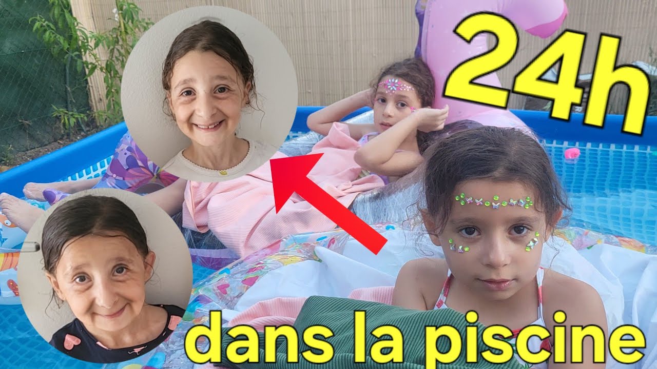 Mouna et Aya ont fait 24h dans la PISCINE 4 joueurs 1 gagnant !! (Peau de vieille)