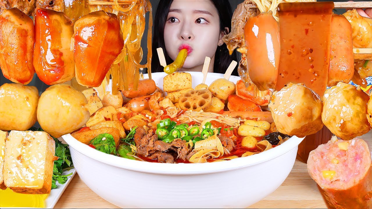 ASMR MUKBANG | Домашний острый малатанг (Хот-пот) 🔥34 начинки!!!! Легендарный малатанг ★