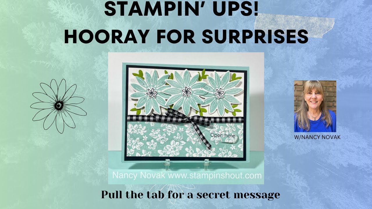 Hooray for Surprises Interactive Card: Strip Pull Tab for a Special Greeting!  #hoorayforsuprises