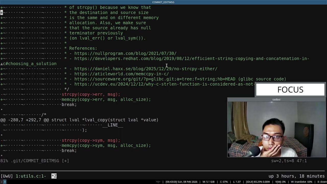 Live study: learn C programming language by building our own lisp (Part 142)