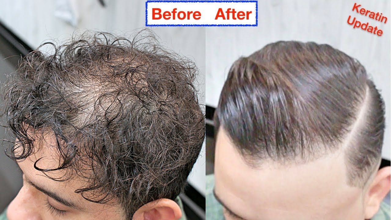 HAIR KERATIN TREATMENT FOR THIN HAIR ★ CURLY TO STRAIGHT HAIR ★ HAIR STRAIGHTENING | MEN HAIRSTYLES