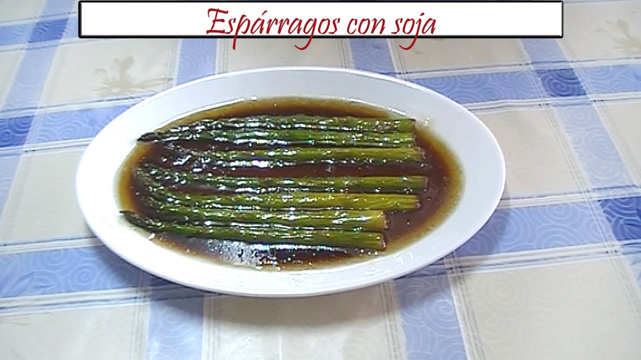 Espárragos con soja | Receta de Cocina en Familia