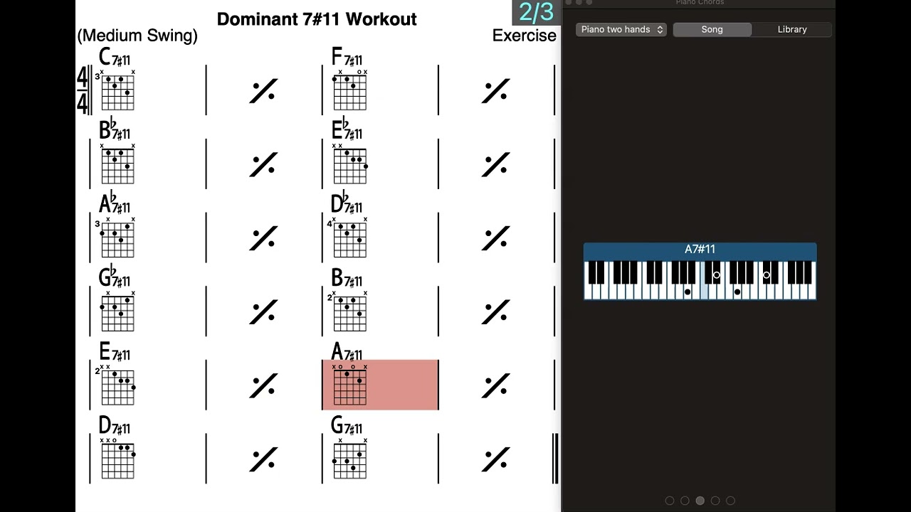 Dominant 7#11 Workout - iReal Pro