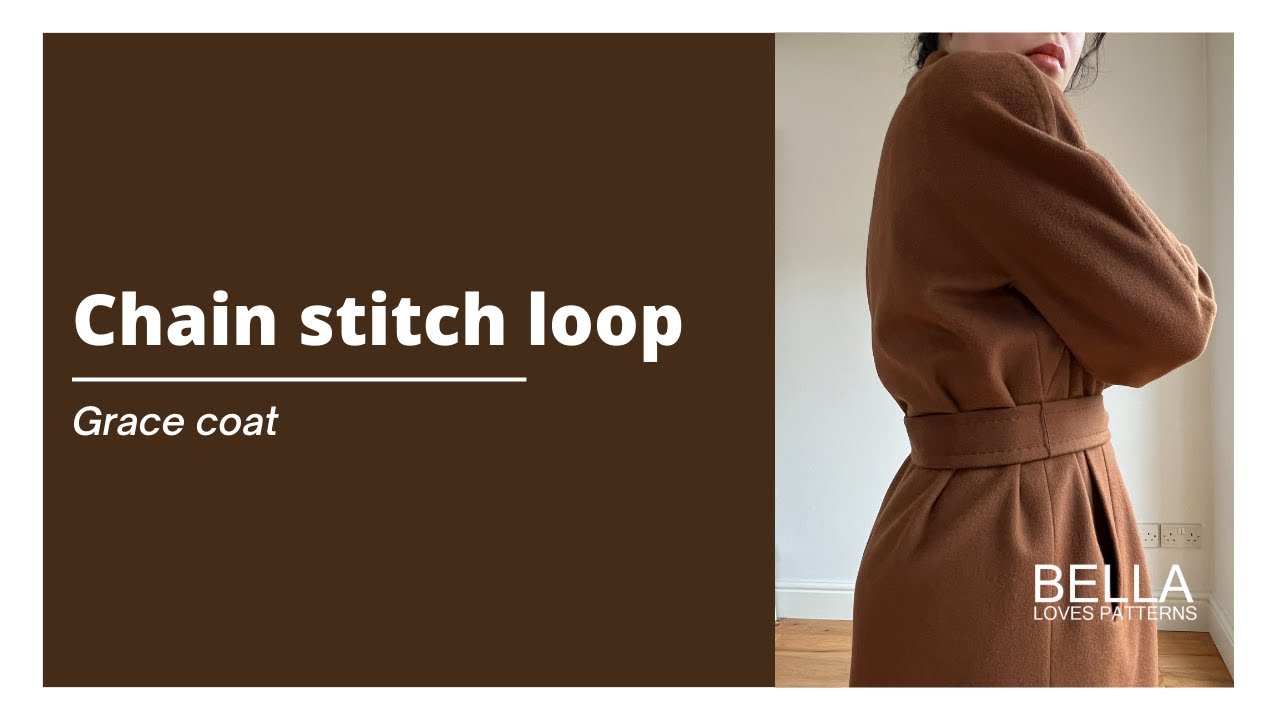 How to make a belt chain stitch loop - Grace coat