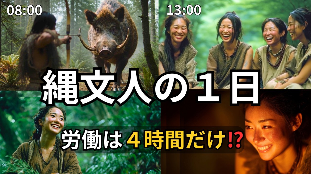 縄文人の1日ルーティン｜労働はたった4時間だけ？