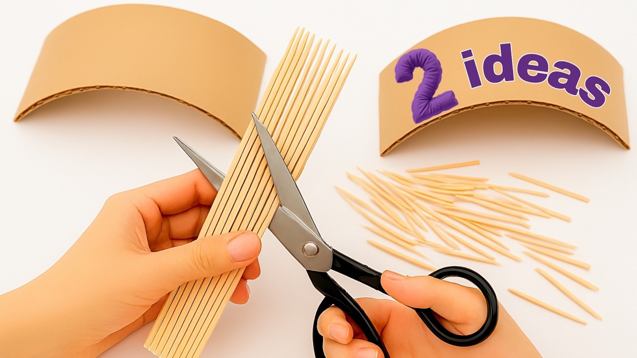 2 Easy DIY Ideas | Creative Home Decor Using Cardboard & Sticks ✅
