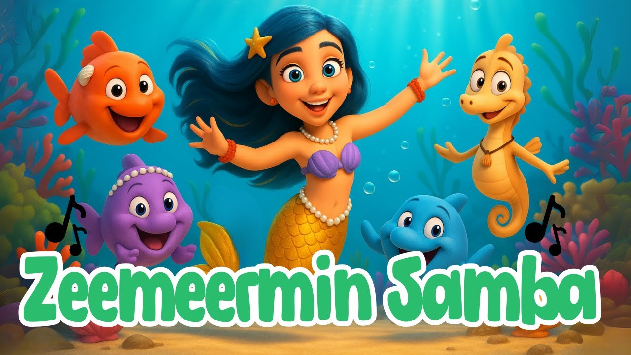 Zeemeermin Samba 🧜‍♀️🌊 | Kinderliedje over een kleine zeemeermin | ZingZoMee