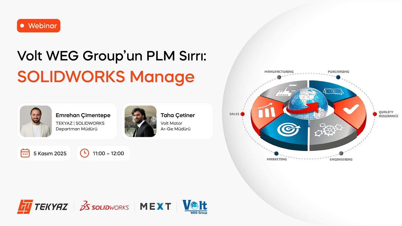 Volt WEG Group'un PLM Sırrı: SOLIDWORKS Manage Webinarı