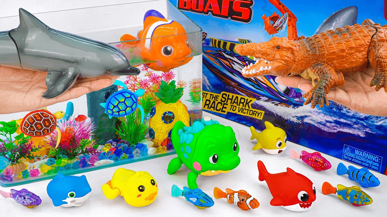 Toy asmr 🐟 Light Robo Fishing + Zuru Alive Aquarium Playset ASMR | Satisfying with Unboxing