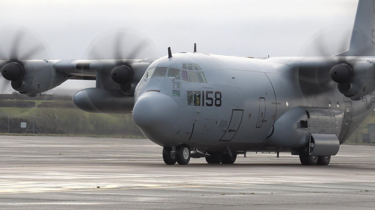 United States Navy C-130T Newquay Departure