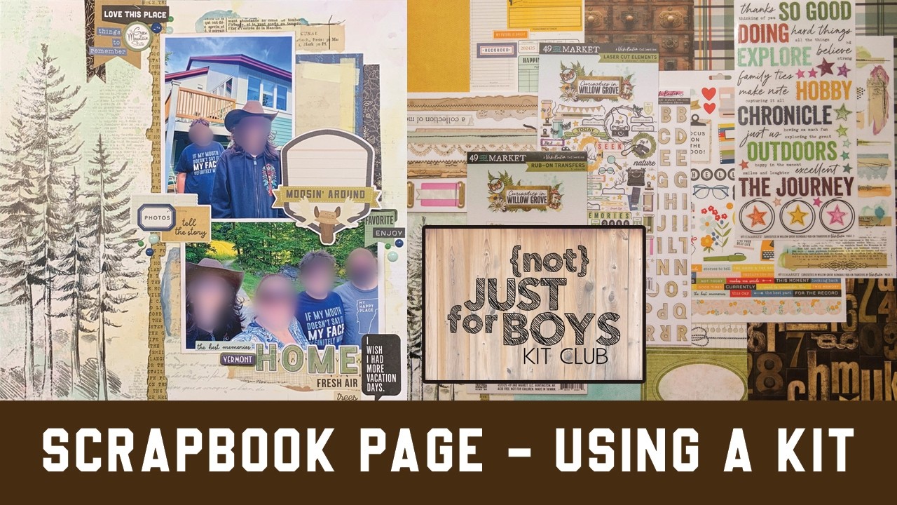 Scrapbook page using a kit from Not Just For boys Kit Cub.