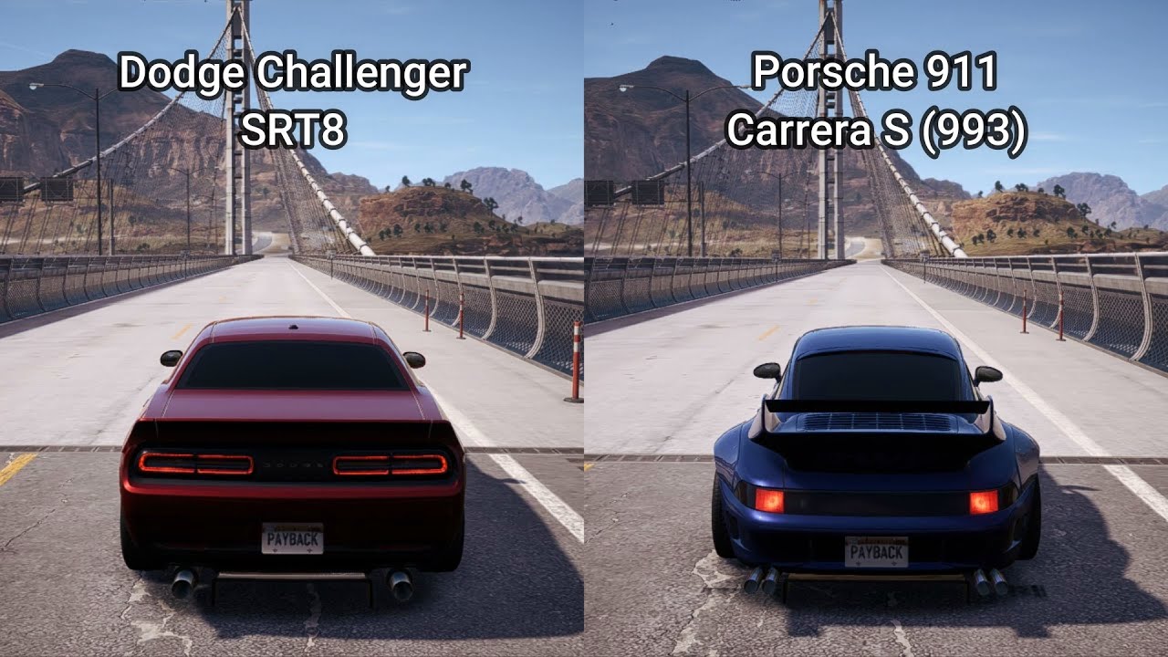 NFS Payback - Dodge Challenger SRT8 vs Porsche 911 Carrera S (993) - Drag Race