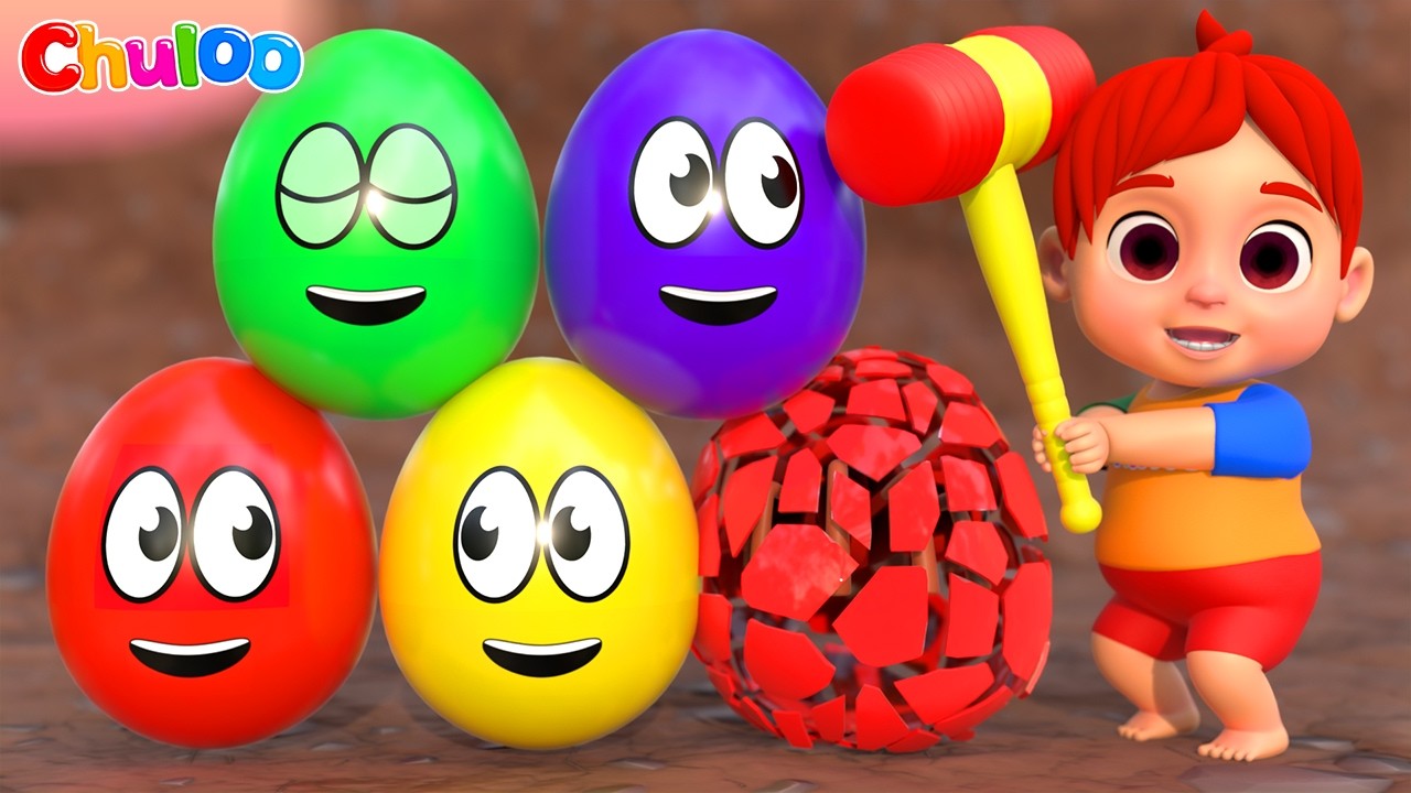 Exploring Colorful Surprise Eggs | Yes Yes Playground Song | ChuLoo Nursery Rhymes & Kids Songs