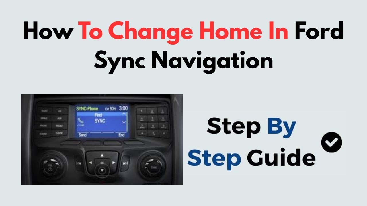 Как изменить домашний адрес в Ford Sync Navigation