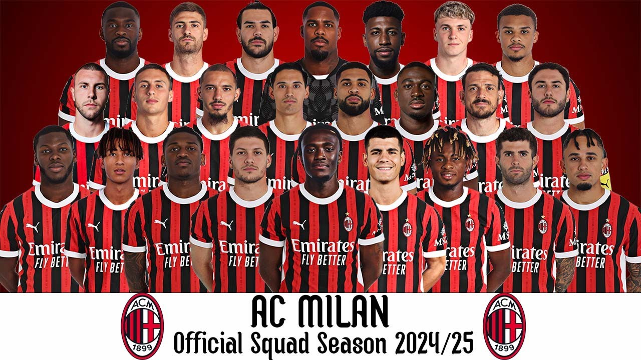 Официальный состав ФК &laquo;Милан&raquo; на сезон 2024/25 | Серия А 24/25 | Лига чемпионов УЕФА 2024/25