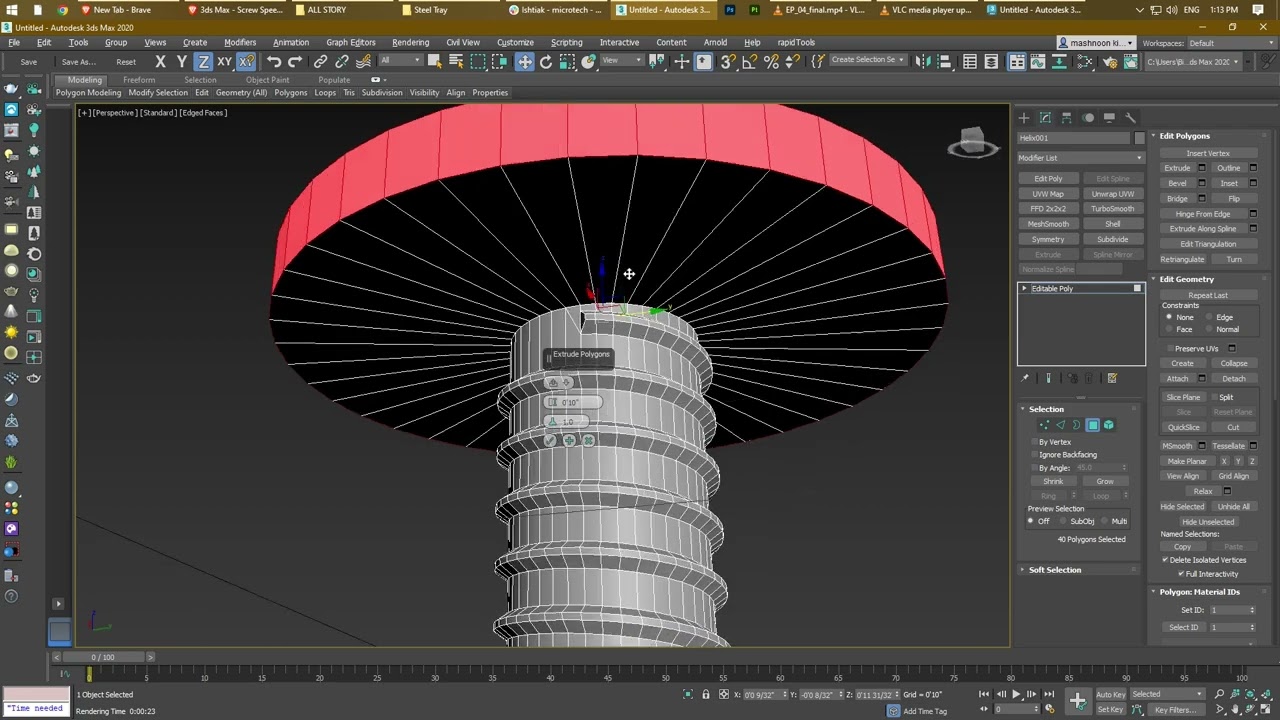 How to 3D model bolt in 3ds max easily believe or not.  3d tutorial