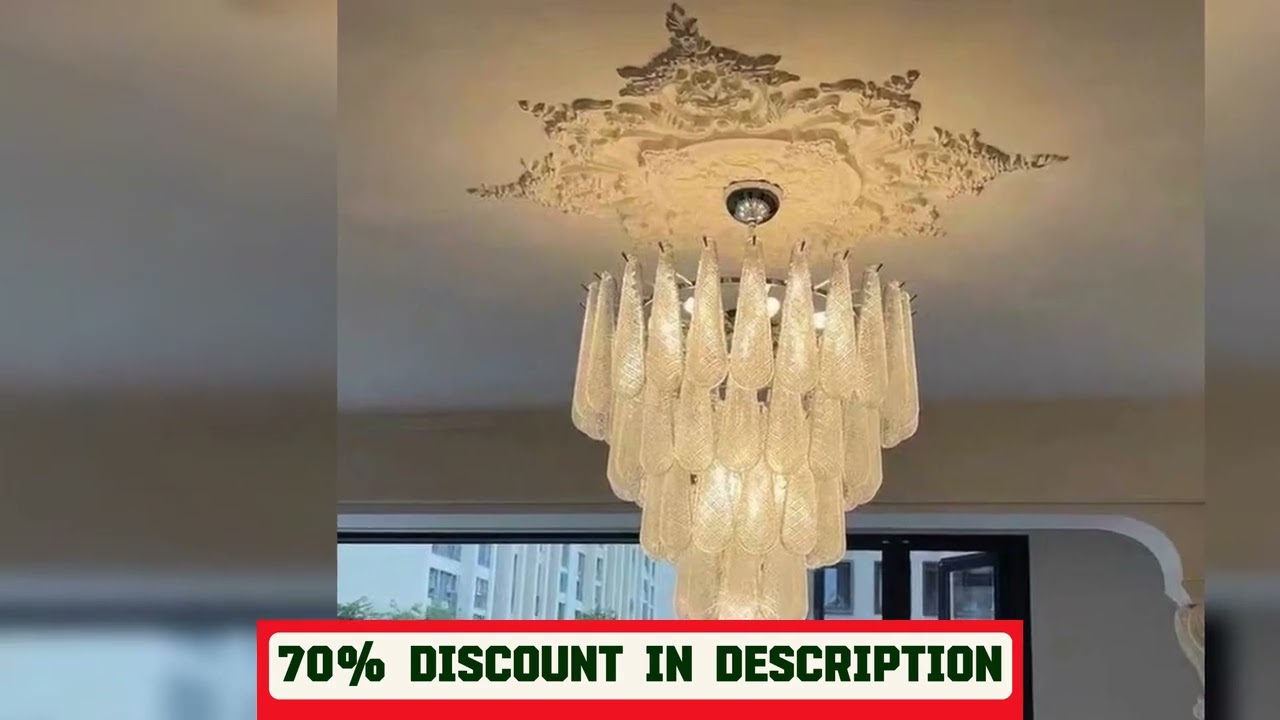 A must-have product! Vintage Nordic Glass Ceiling Chandeliers Luxury Led Lights Modest Hanging Lam
