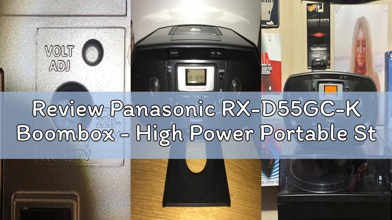 Review Panasonic RX-D55GC-K Boombox - High Power Portable Stereo AM/FM Radio, MP3 CD, Tape Recorder