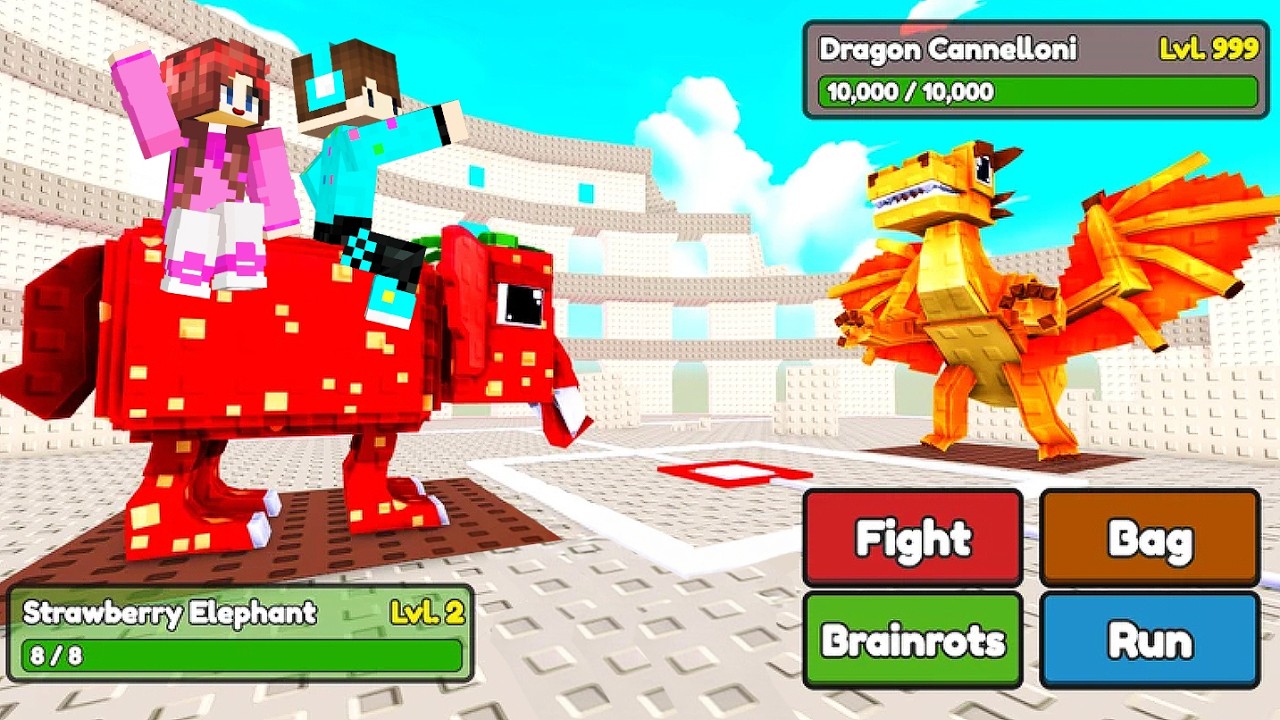 1000% SERU!! Pertandingan Brainrot Dan Tangkap Yang Terkuat Mirip Pokemon 🔥