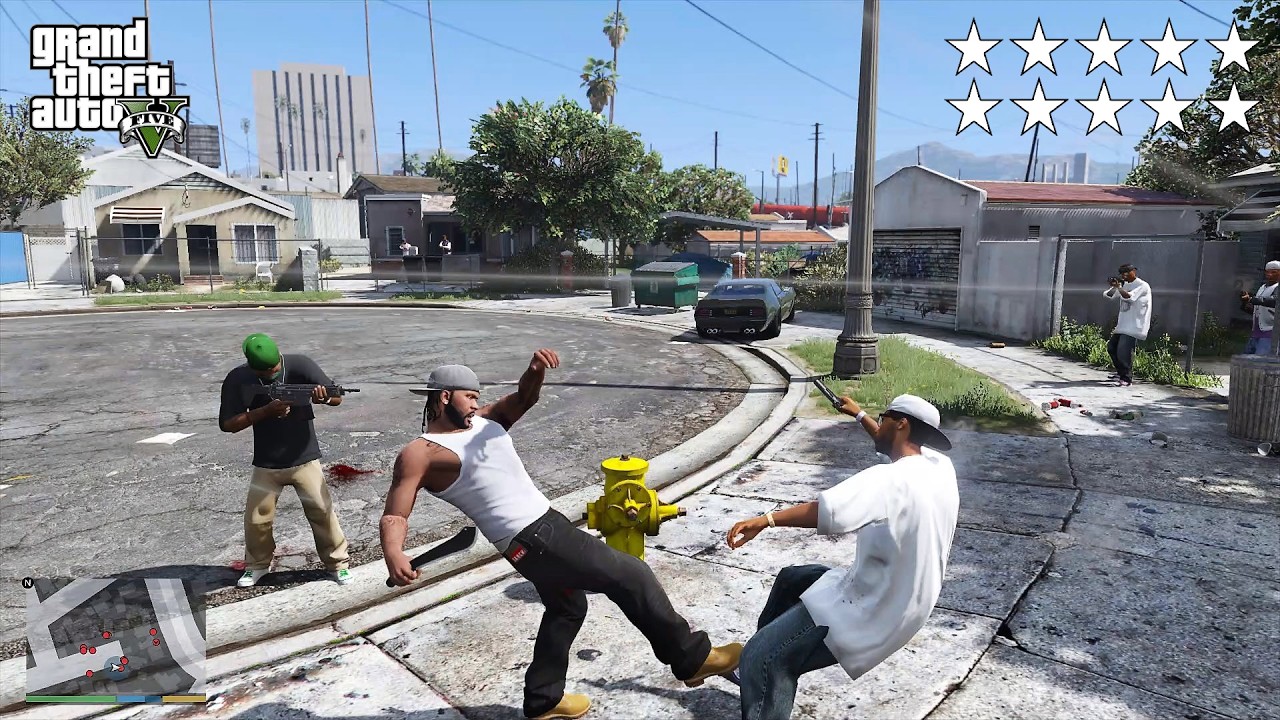 GTA 5 - Franklin and Lamar Take Back Grove Street/Ten Star Escape