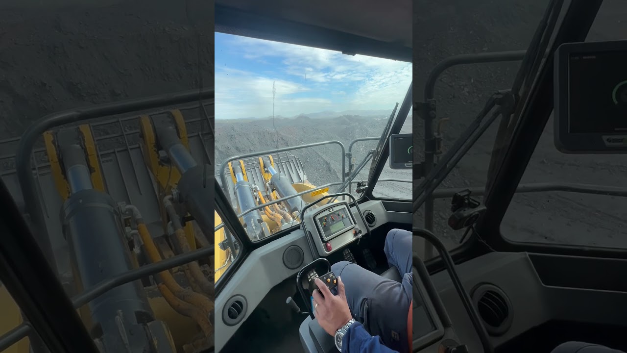 Inside the cab of Cat&reg; 994 Wheel Loader