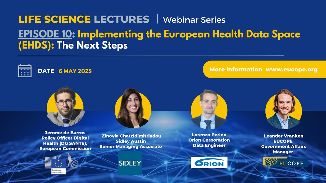 EUCOPE #LifeScienceLectures ep. 10 Implementing the EHDS: the next steps