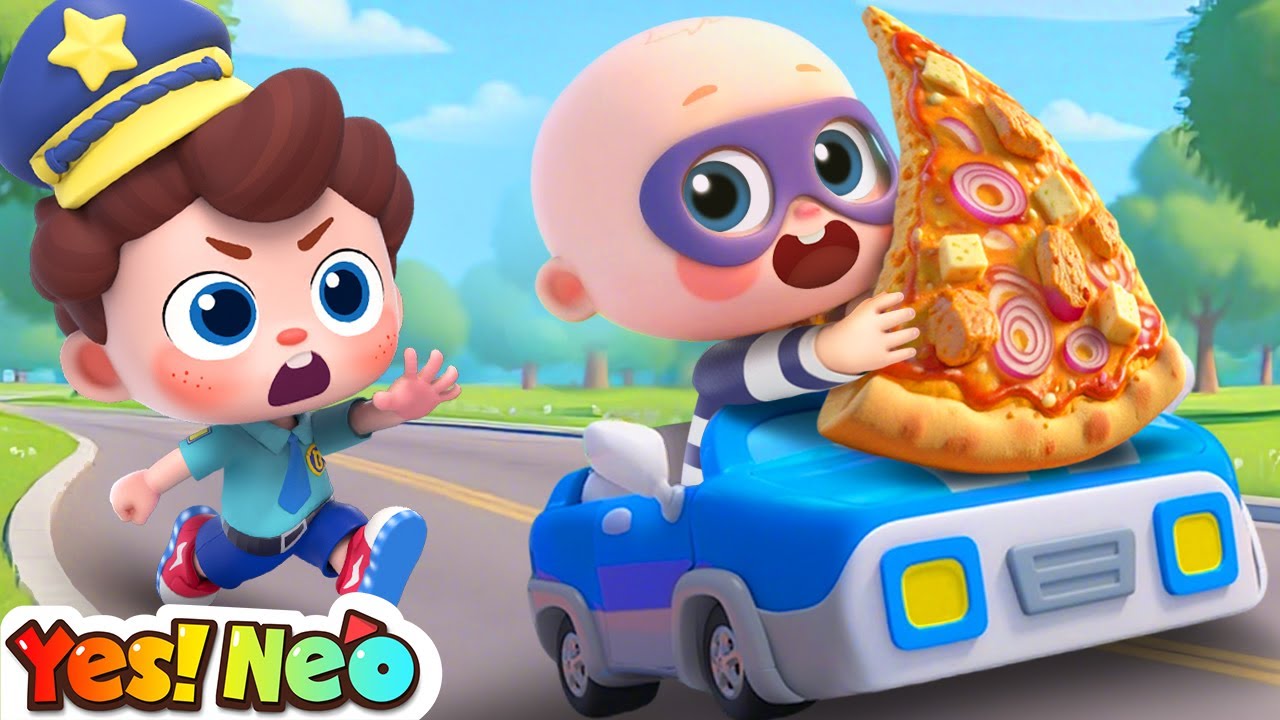 Police and Runaway Pizza | Detective Song | Sharing is Caring | Nursery Rhyme & Kids Song | Yes! Neo