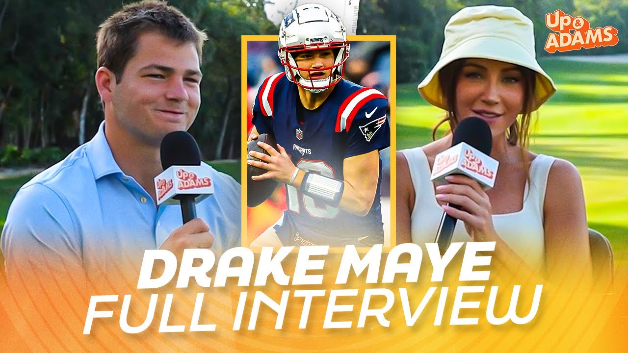 Drake Maye on WR Stefon Diggs, Playing QB Translating to Golf, & Patriots Draft!!