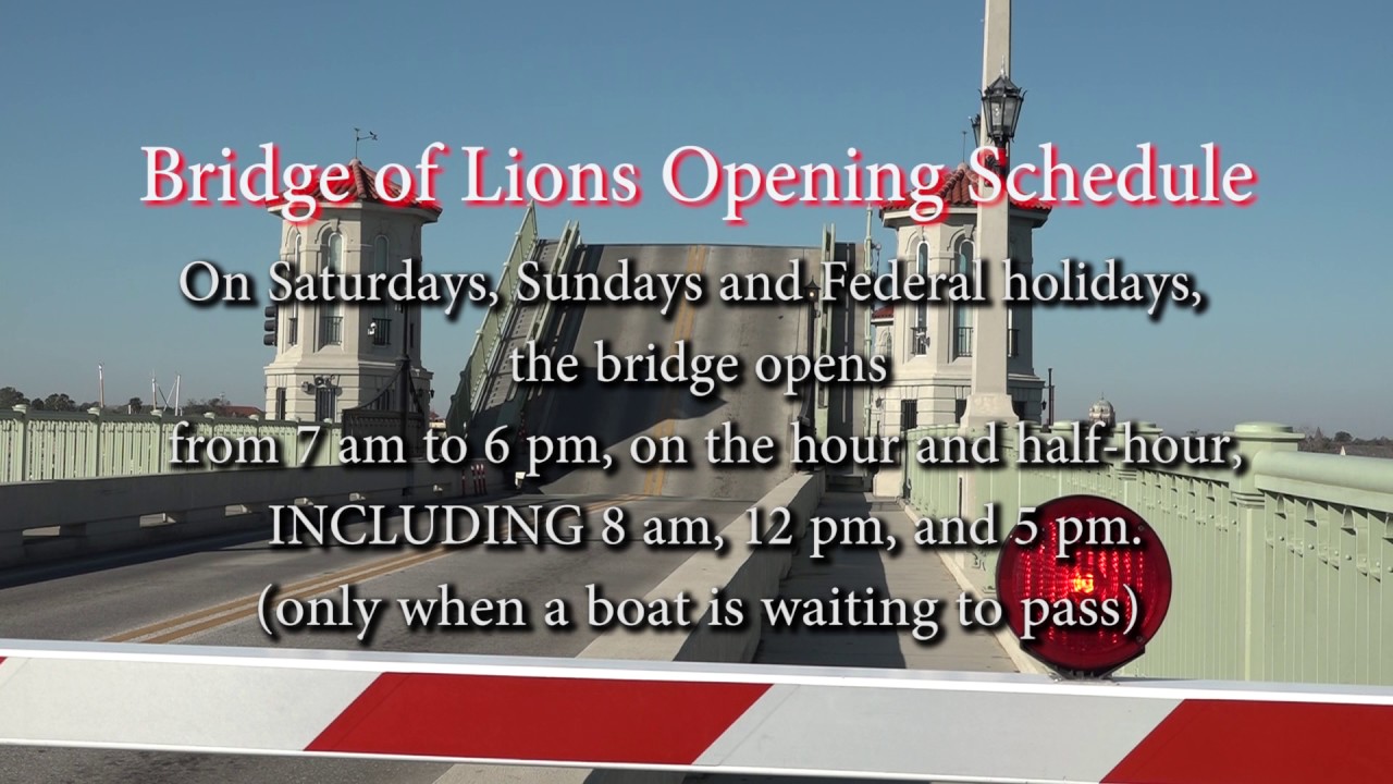 Bridge of Lions Schedule