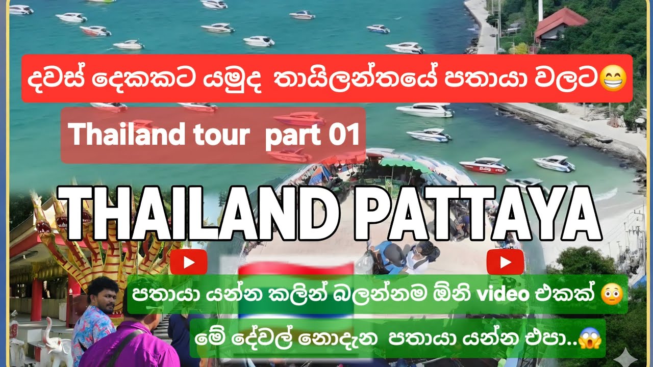 තායිලන්තයේ සුන්දරම නගරය - පතායා සංචාරය | A Trip to Pattaya#Pattaya#Travel #PattayaCity  #SinhalaVlog