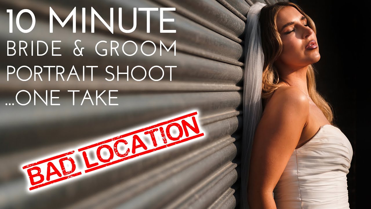 10 minute BAD LOCATION bride and groom portrait shoot