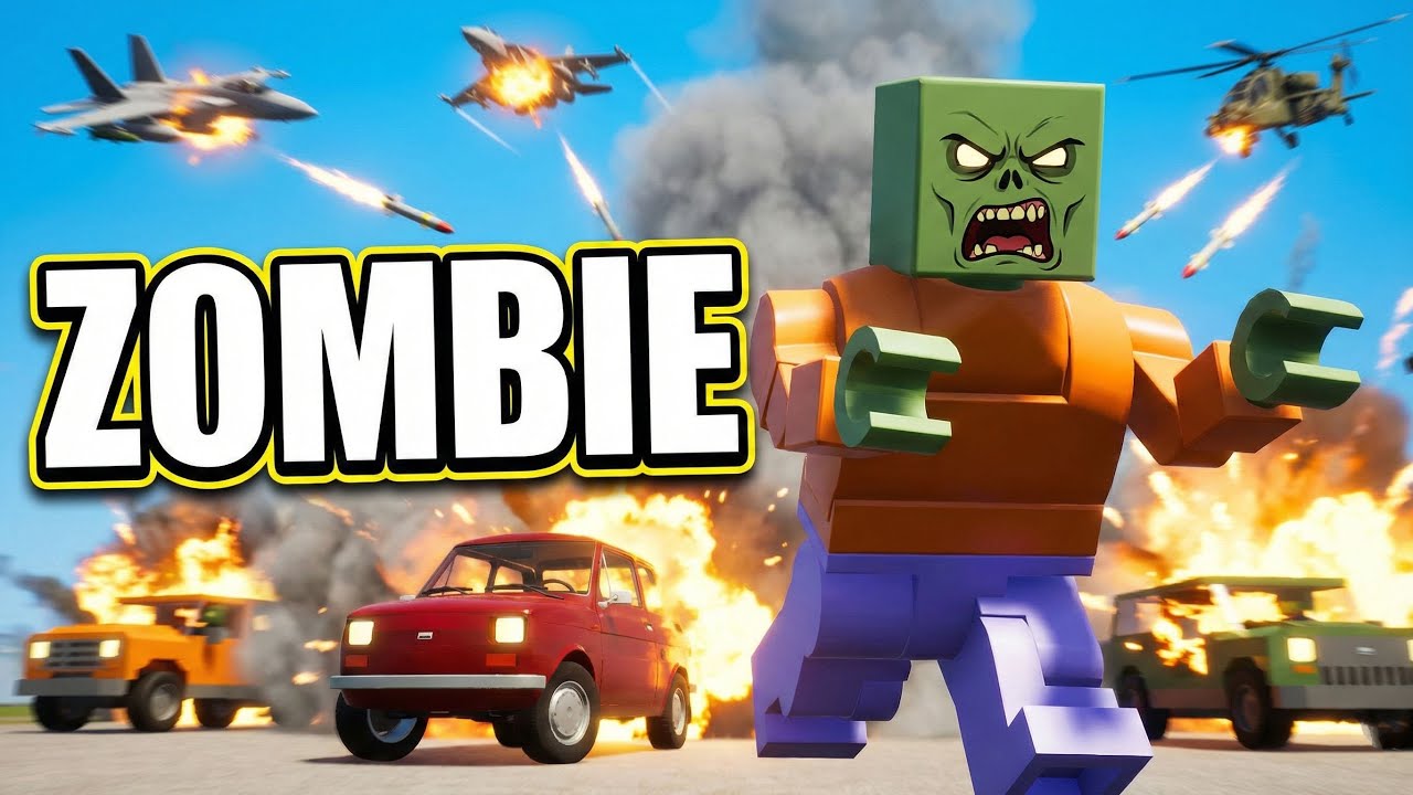 🧨 PRZETRWALIŚMY ATAK ZOMBIE w Brick Rigs! 🧟‍♂️💥 Pojazdy, Broń i NALOTY