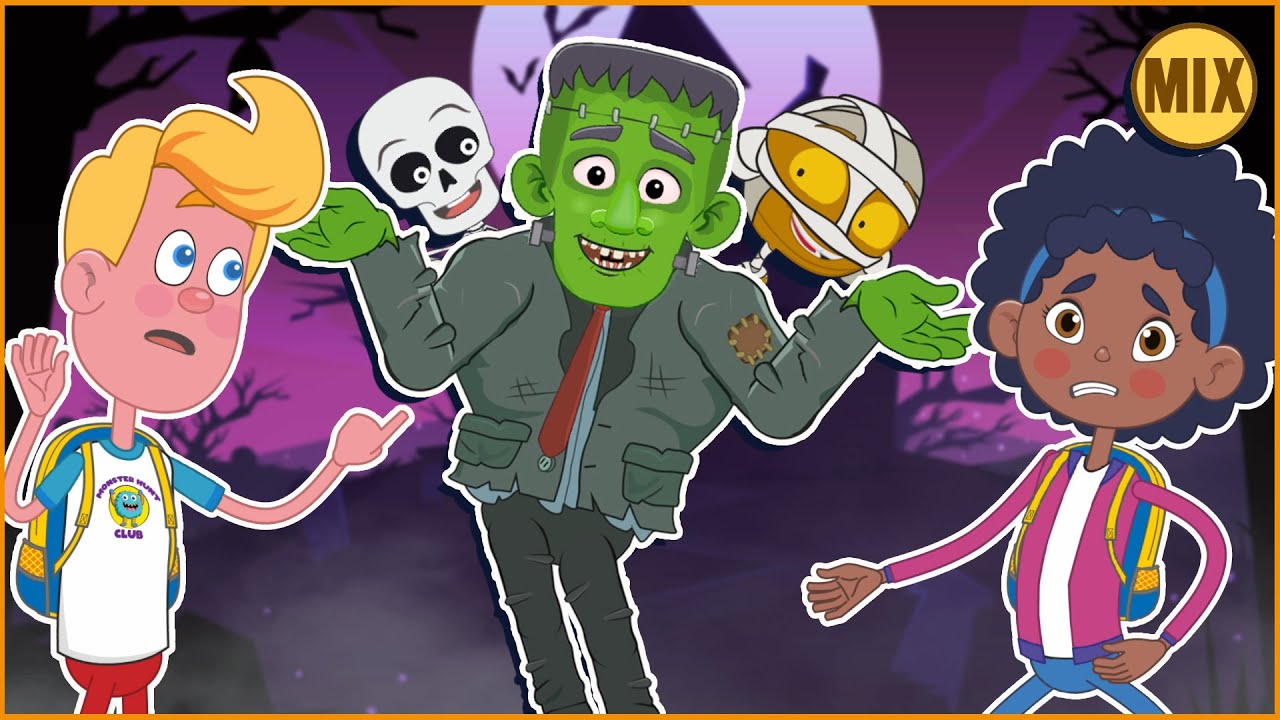 25-Minute Halloween Monster Hunt Mix for Kids | Werewolf, Skeleton, Mummy, Ghost & Frankenstein