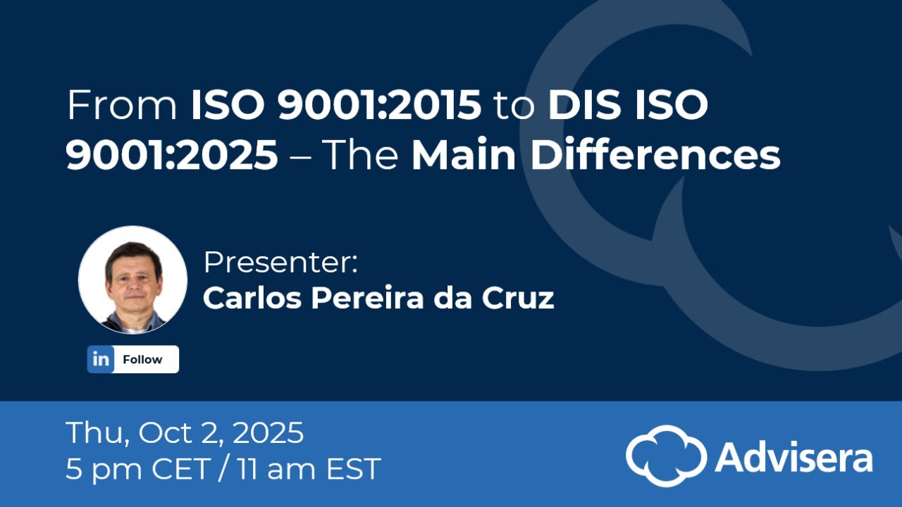 From ISO 9001:2015 to DIS ISO 9001:2025 – The Main Differences [live webinar]