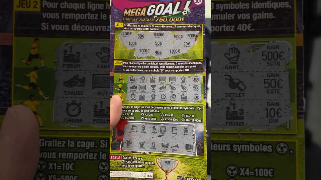 &euro;40.00 MEGA GOAL #gains #win #fdj #illiko #grattage #abonnetoi #shorts