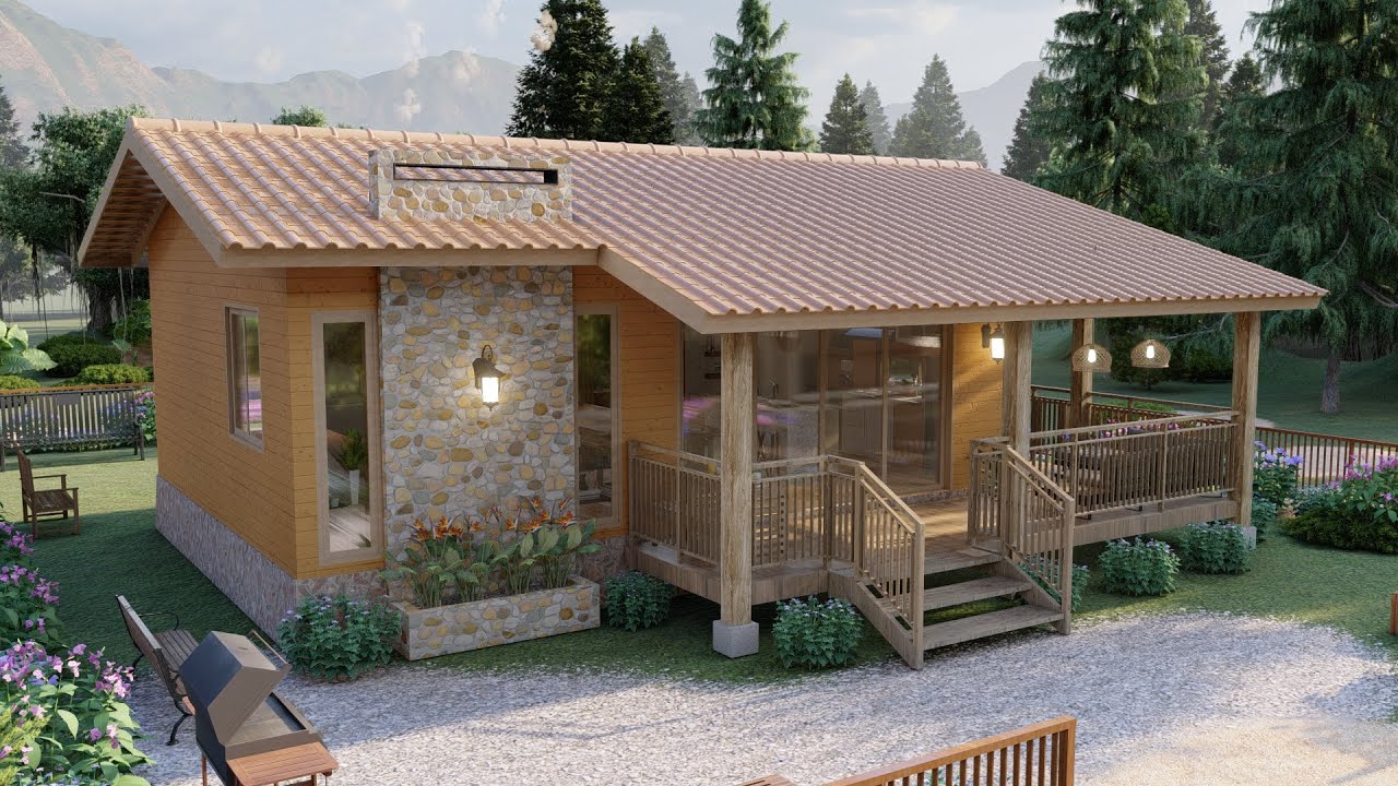 Charming Small House Design 6,5 x 9 meters ( 630 Sqft ) 2 Bedrooms - Cozy Home