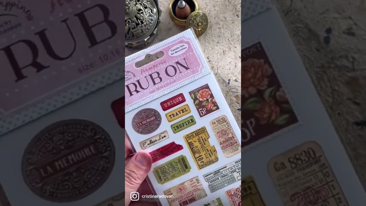 Create Happiness Rub on MINI BOOK