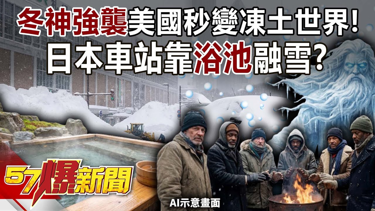 「冬神強襲」美國秒變凍土世界！日本車站靠「浴池」融雪？揭密-羅旺哲 巫嘉芬 徐俊相【57爆新聞】 ‪@57BreakingNews