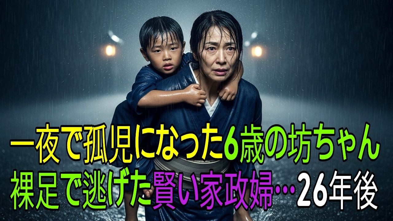 たった一夜で全てを失った6歳の坊ちゃんを背負い、裸足で逃げた家政婦。26年後、誰も予想できない結末に｜感動する話｜オーディオブック｜母子愛