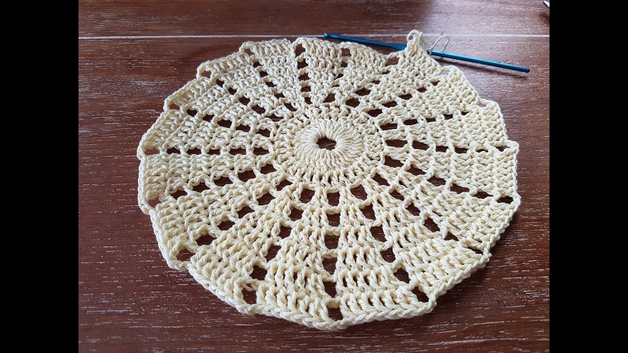 Spiralmuster Zierdeckchen häkeln Anleitung