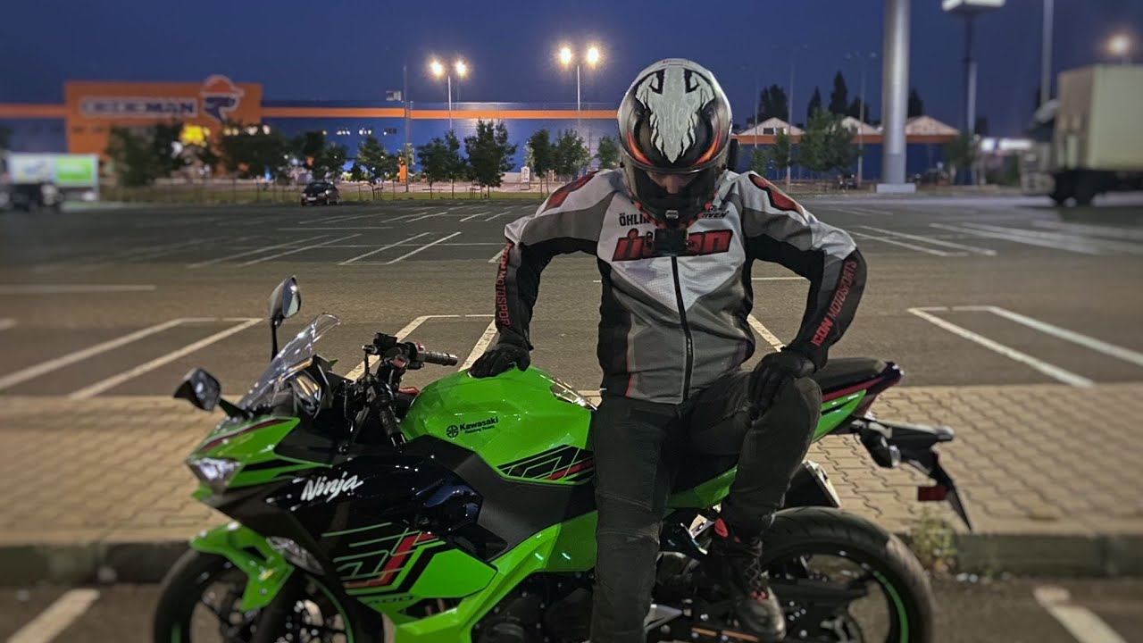 Încercare de #motovlog pe timp de noapte cu Kawasaki Ninja 400 și GoPro Hero 11