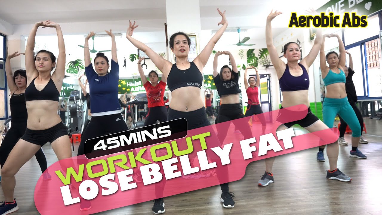 45 Minutes Aerobic Workout Lose Belly Fat Quickly and Effectively l Aerobic Abs