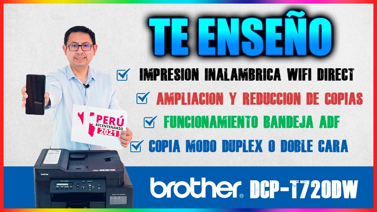 Brother DCP-T720DW Copias en Reducción, Duplex, Bandeja ADF Wifi Direct del Celular